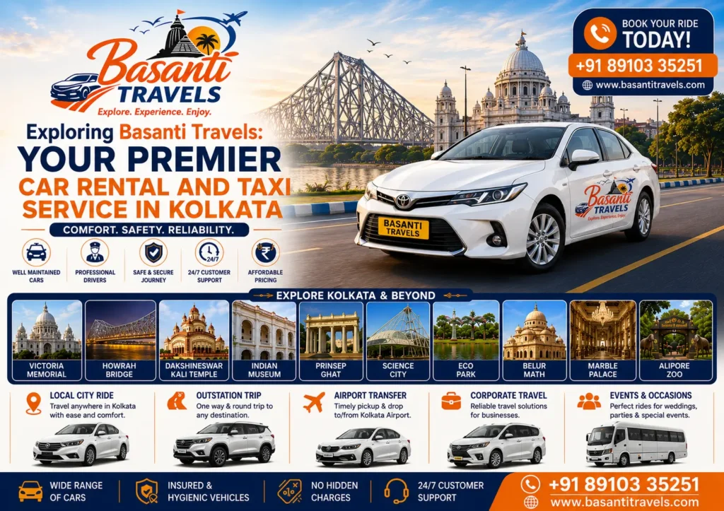 Exploring Basanti Travels: Your Premier Car Rental and Taxi Service in Kolkata 1 Exploring Basanti Travels Your Premier Car Rental and Taxi Service in Kolkata